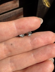 Kolczyki wkrętki srebrne z cyrkonią