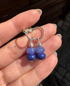 Kolczyki jadeit i lapis lazuli