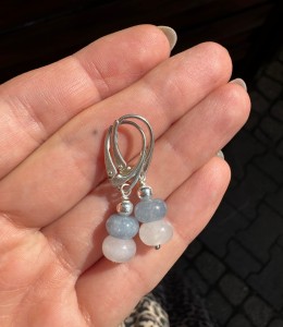 Kolczyki jadeit kolorowy jasny