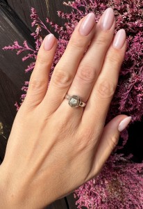 Pierścionek piryt bryłka   