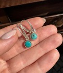 Kolczyki turkus okrągłe 