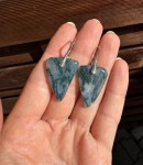 Kolczyki Agat mszysty  płaskie     