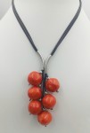 Naszyjnik Grono koral pomarańczowy