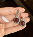 Kolczyki karneol owal