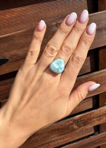 Pierścionek larimar  