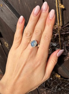 Pierścionek opal  etiopski owal  