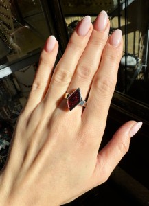 Pierścionek bursztyn