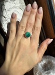 Pierścionek malachit fasetowany