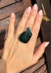 Pierścionek malachit 