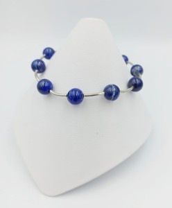 Bransoleta lapis lazuli kuleczki