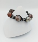 Bransoleta pleciona agat Botswana kulki