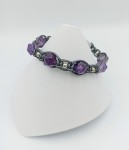 Bransoleta pleciona drobny ametyst