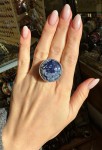Pierścionek sodalit okragly 