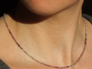 Naszyjnik fluoryt  fasetowany  