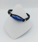 Bransoleta pleciona podłużny lapis lazuli