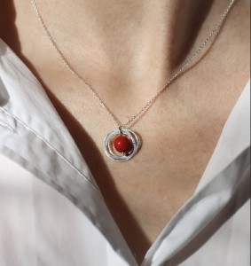 Naszyjnik Koral czerwony  srebro złocone albo klasyczne  