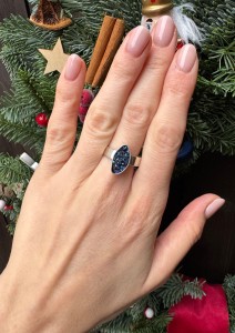 Pierścionek druza agatowa