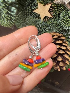 Kolczyki Cukiereczki koral kolorowy