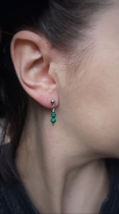 Kolczyki Andaluzja malachit