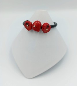 Bransoleta Koralowe Plastry czerwona