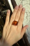 Pierścionek bursztyn   