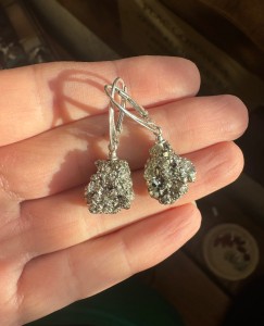 Kolczyki piryt bryłka