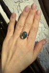 Pierścionek labradoryt  owal  